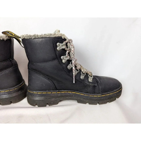 Dr. Martens Combs Wyoming Shearling Lined Lace Up Ankle Boots Docs Combat US 7 L - Picture 12 of 16